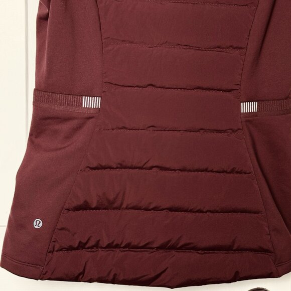 Lululemon Womens Vest Down For It All Goose Down Vest Size 8 D.Red 700 Fill $148 - Picture 8 of 13